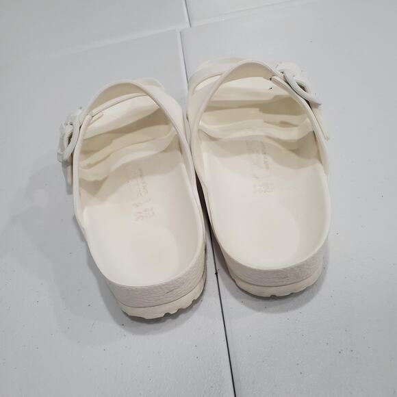 Birkenstock Arizona EVA Sandals Womens Size 39 White Double Strap Slides Slip On - Picture 3 of 11